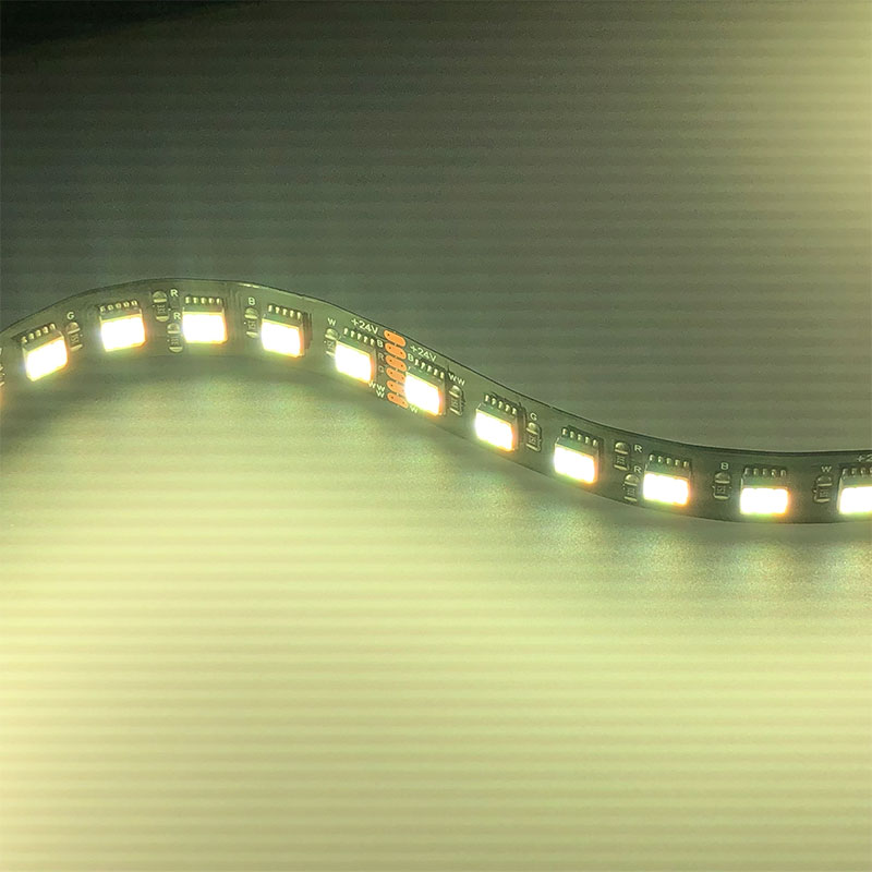 Black PCB 96LEDs/m 5-In-1 RGB CCT Color Changing LED Strip DC24V 12mm 16.4ft